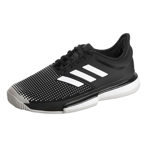 adidas SoleCourt Boost Clay Sandplatzschuh Herren Schwarz, 